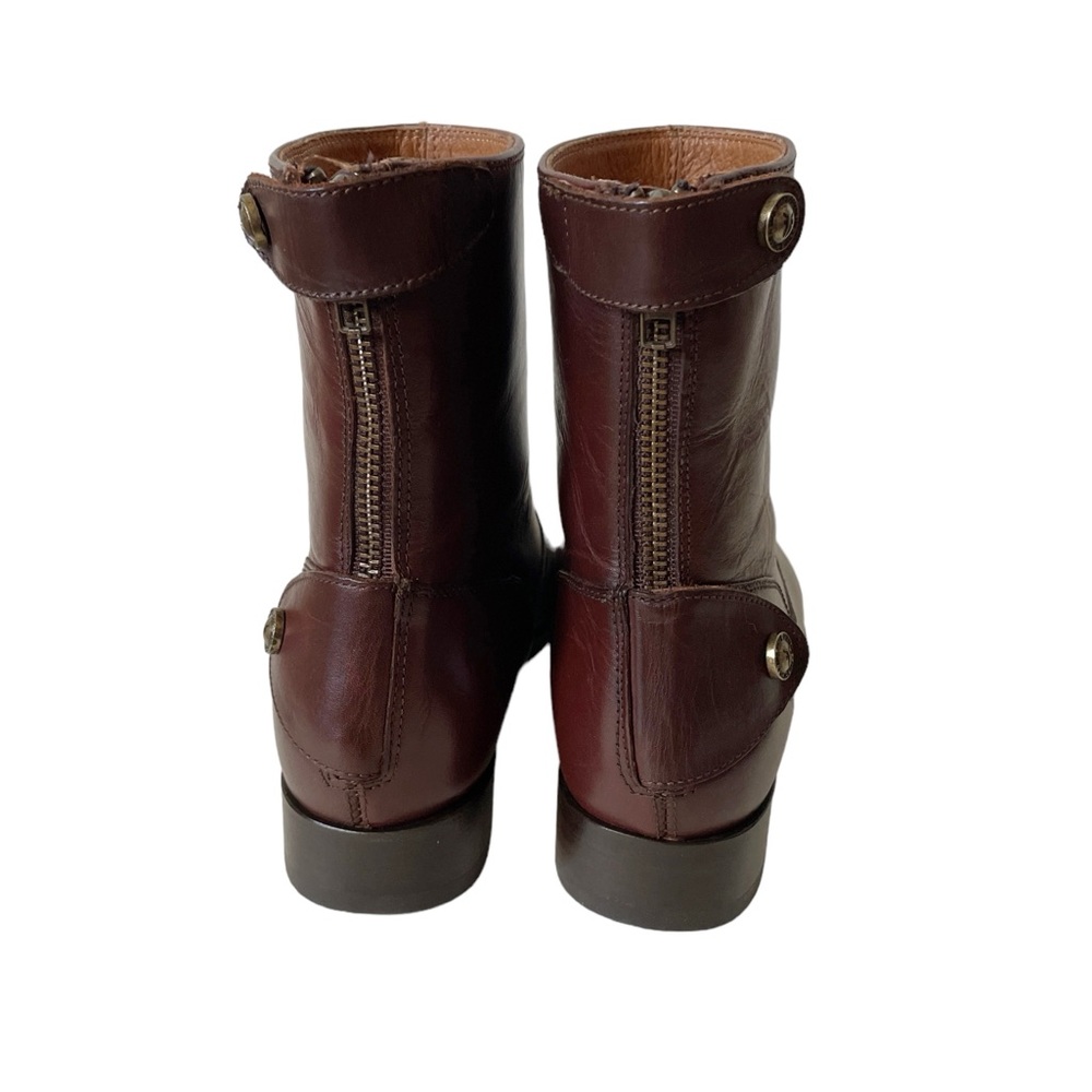NEW Frye Melissa button leather zip ankle boot size 6.5 - Picture 8 of 11